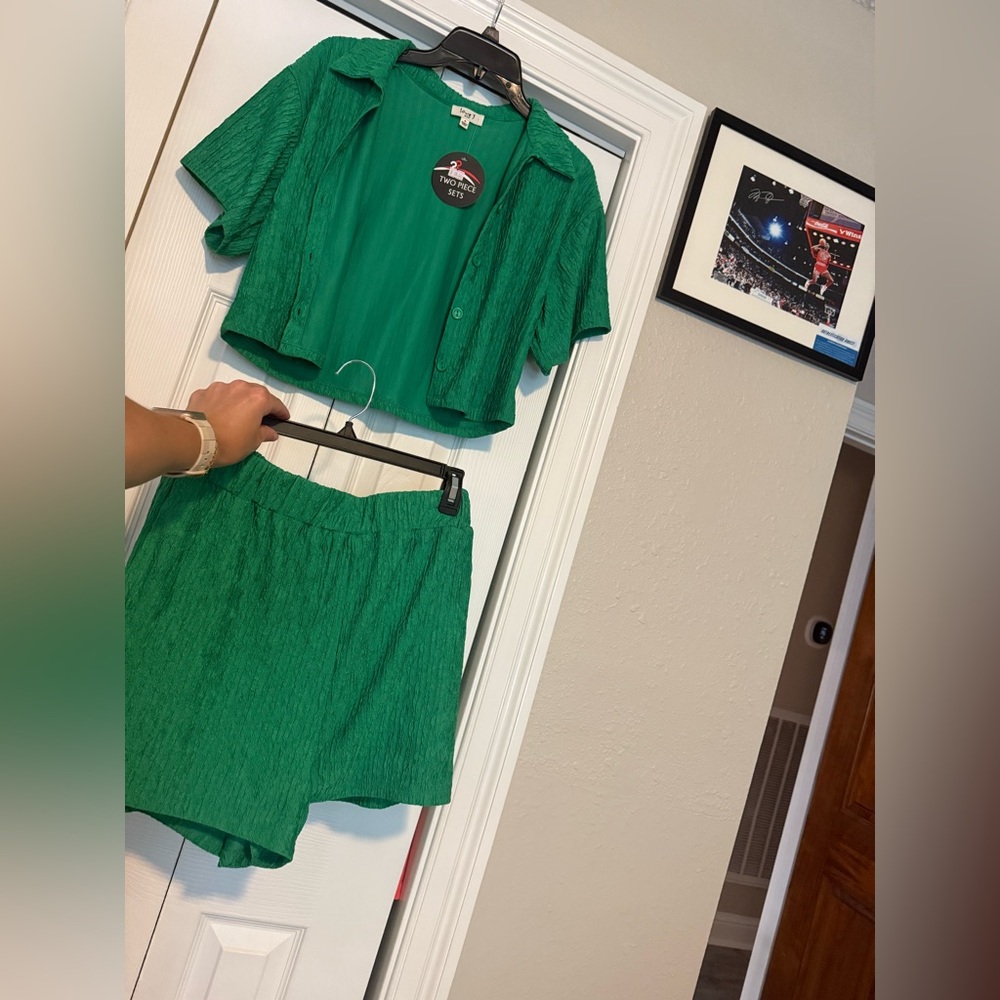 Green Two-Piece Set